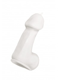 Белая свеча в форме пениса - 47 гр. - Pecado - купить с доставкой в Северске