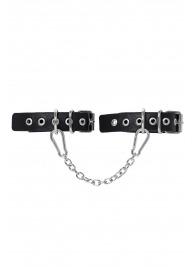 Черные оковы из одного ремешка с люверсами - Pecado - купить с доставкой в Северске