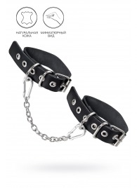 Черные оковы из одного ремешка с люверсами - Pecado - купить с доставкой в Северске