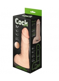 Телесный фаллоудлинитель с мошонкой Cock Next - 19 см. - LOVETOY (А-Полимер) - в Северске купить с доставкой