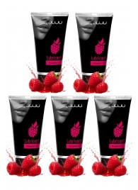 Набор из 5 съедобных лубрикантов JUJU со вкусом малины - JuJu - купить с доставкой в Северске