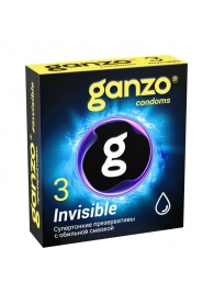 Супертонкие презервативы Ganzo Invisible - 3 шт. - Ganzo - купить с доставкой в Северске