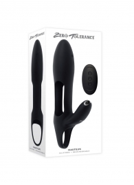 Черная насадка на пенис с вибрацией Nautilus - Zero Tolerance - в Северске купить с доставкой