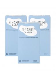 Набор из 3 упаковок ультратонких презервативов Pleasure Lab (по 12 шт.) - Pleasure Lab - купить с доставкой в Северске