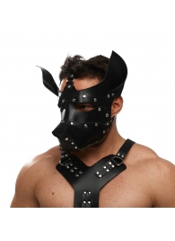 Черная кожаная маска «Собака» - Crazy Handmade - купить с доставкой в Северске