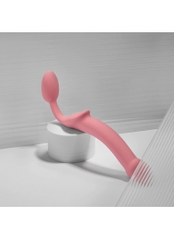 Розовый безремневой страпон Strap-on-me Semi-Realistic Bendable Strap-On size M - Strap-on-me - купить с доставкой в Северске