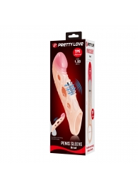 Телесная удлиняющая насадка с рельефом и вибрацией Brad - 21,3 см. - Baile - в Северске купить с доставкой