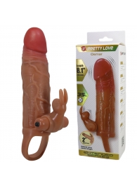 Карамельная вибронасадка с клиторальным стимулятором Osmar - 20,5 см. - Baile - в Северске купить с доставкой