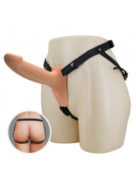 Телесный полый мужской страпон London - 16,8 см. - Baile - купить с доставкой в Северске