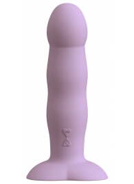 Сиреневый вибростимулятор на присоске Heart Guy - 19,5 см. - Orion