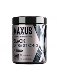 Черные утолщенные презервативы MAXUS Extra Strong с железным кейсом - 15 шт. - Maxus - купить с доставкой в Северске