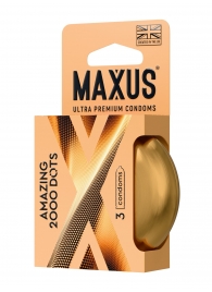Точечные презервативы MAXUS 2000 Amazing Dots с железным кейсом - 3 шт. - Maxus - купить с доставкой в Северске