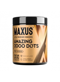 Точечные презервативы MAXUS 2000 Amazing Dots с железным кейсом - 15 шт. - Maxus - купить с доставкой в Северске