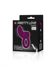 Лиловое эрекционное кольцо со стимулятором клитора с вибрацией - Baile - в Северске купить с доставкой