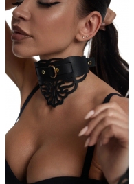 Фигурный чокер с узорами и золотистой фурнитурой - Crazy Handmade - купить с доставкой в Северске