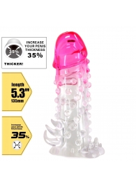 Прозрачно-розовая насадка на пенис Wilford - 13,5 см. - Baile - в Северске купить с доставкой