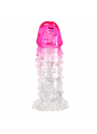 Прозрачно-розовая насадка на пенис Wilford - 13,5 см. - Baile - в Северске купить с доставкой