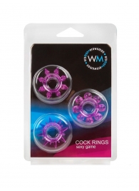 Набор из 3 лиловых эрекционных колец различной формы - Erowoman-Eroman - в Северске купить с доставкой
