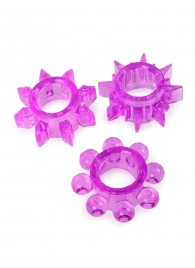 Набор из 3 лиловых эрекционных колец различной формы - Erowoman-Eroman - в Северске купить с доставкой