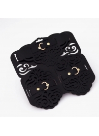 Фигурный набор для БДСМ-игр с узорами и золотистой фурнитурой - Crazy Handmade - купить с доставкой в Северске