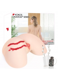 Мастурбатор-полуторс с двойным слоем материала и вибрацией Jenny Onahole Real Hips - KOKOS - в Северске купить с доставкой