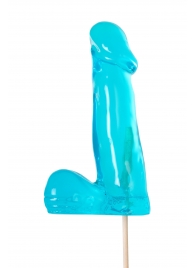Голубой леденец в форме члена со вкусом блю кюрасао - 173 гр. - Sosuчki - купить с доставкой в Северске