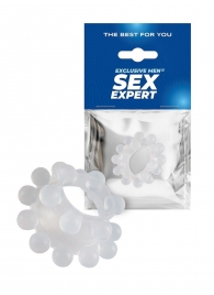 Эластичное эрекционное кольцо с двумя рядами шариков - Sex Expert - в Северске купить с доставкой