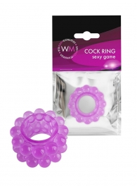 Лиловое эрекционное кольцо с 2 рядами стимулирующих шариков - Erowoman-Eroman - в Северске купить с доставкой