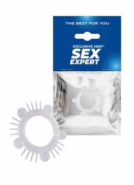Эластичное эрекционное кольцо с шишечками и шипами - Sex Expert - в Северске купить с доставкой