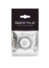 Эластичное эрекционное кольцо с длинными черными «ресничками» - Sextaz - в Северске купить с доставкой