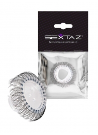 Эластичное эрекционное кольцо с длинными черными «ресничками» - Sextaz - в Северске купить с доставкой