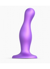 Фиолетовая насадка Strap-On-Me Dildo Plug Curvy size M - Strap-on-me - купить с доставкой в Северске