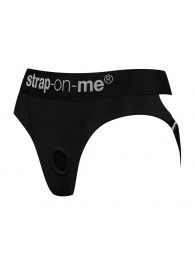 Черные трусики для насадок Heroine Lingerie Harness - size XL - Strap-on-me - купить с доставкой в Северске
