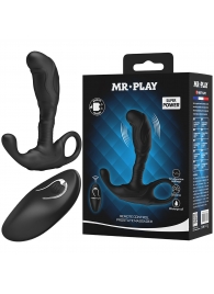 Черный изогнутый массажёр простаты с вибрацией и пультом ДУ - Baile - в Северске купить с доставкой