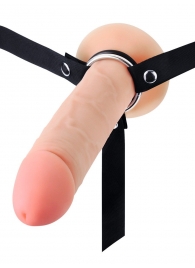Мужской полый страпон на регулируемых ремешках - 22 см. - Sex Expert - купить с доставкой в Северске