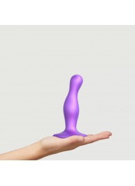 Фиолетовая насадка Strap-On-Me Dildo Plug Curvy size S - Strap-on-me - купить с доставкой в Северске