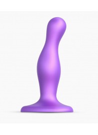 Фиолетовая насадка Strap-On-Me Dildo Plug Curvy size S - Strap-on-me - купить с доставкой в Северске