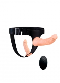 Женский страпон с 2 насадками, вибрацией и пультом ДУ - Erowoman-Eroman - купить с доставкой в Северске