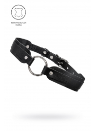 Черный кожаный чокер-ошейник со скруглёнными углами - Pecado - купить с доставкой в Северске