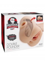 Телесный мастурбатор с вибрацией Double Pounder Vibrating Squeeze Stroker - Pipedream - в Северске купить с доставкой