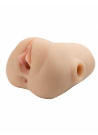 Телесный мастурбатор с вибрацией Double Pounder Vibrating Squeeze Stroker - Pipedream - в Северске купить с доставкой