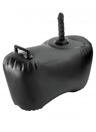 Черное надувное кресло с платформой для фиксации дилдо Body Dock Inflatable Love Seat - Pipedream - купить с доставкой в Северске