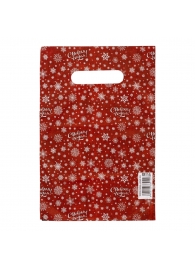 Красный подарочный новогодний пакет с вырубной ручкой (20х30 см) - Сима-Ленд - купить с доставкой в Северске