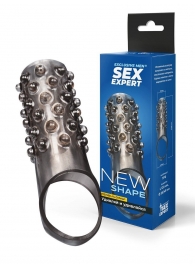 Дымчатая насадка на пенис с выпуклостями - 12 см. - Sex Expert - в Северске купить с доставкой