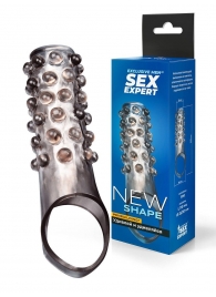 Дымчатая насадка на пенис с выпуклостями - 11 см. - Sex Expert - в Северске купить с доставкой