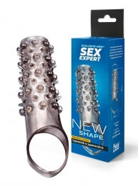 Дымчатая насадка на пенис с шипами и выпуклостями - 12 см. - Sex Expert - в Северске купить с доставкой