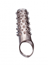 Дымчатая насадка на пенис с шипами и выпуклостями - 12 см. - Sex Expert - в Северске купить с доставкой