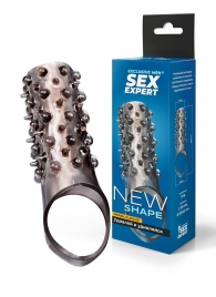 Дымчатая насадка на пенис с шипами и выпуклостями - 12,5 см. - Sex Expert - в Северске купить с доставкой