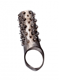 Дымчатая насадка на пенис с шипами и выпуклостями - 12,5 см. - Sex Expert - в Северске купить с доставкой