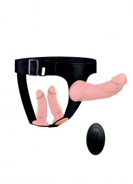 Женский страпон с 3 насадками и вибрацией - Erowoman-Eroman - купить с доставкой в Северске